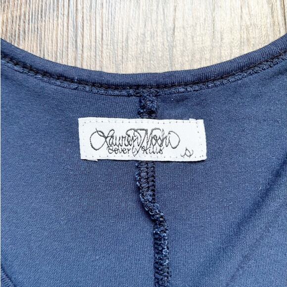 Lauren Moshi Small Leopard Graphic Print High Low Sleeveless Modal Tank Dress - Picture 4 of 8